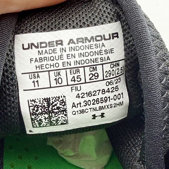 Under Armour Mens Harper 8 Elite Football Cleats US 11 EU 45 Black Green NIB